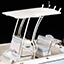 T-Top White Powder Coated Aluminum with 4 Rod Holders