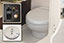 Electric Toilet with 8 Gallon Holding Tank and Overboard Discharge
