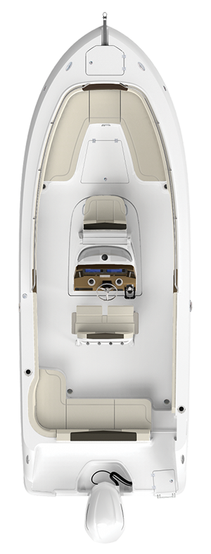 Overhead view of the  Robalo 242 Explorer  