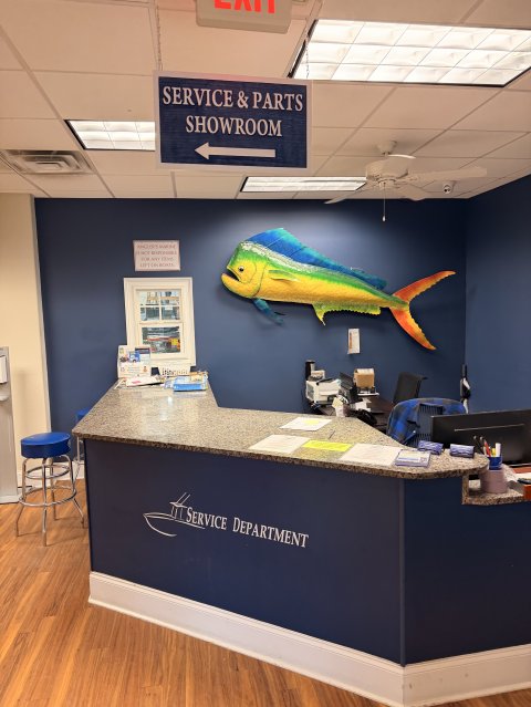 Service Counter Anglers Marine NC is a Robalo boat dealership located in Supply, NC