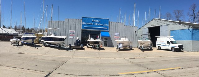 showroom Racine Riverside Marine, Inc. is a Robalo boat dealership located in Racine, WI