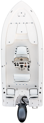 Overhead view of the  Robalo 206 Cayman Pro 