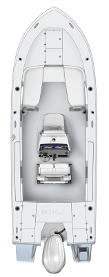Overhead view of the  Robalo 246 Cayman 