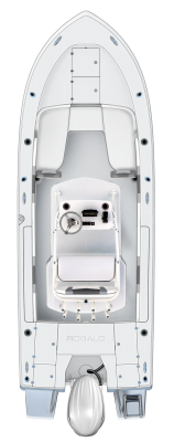 Overhead view of the  Robalo 246 Cayman SD 