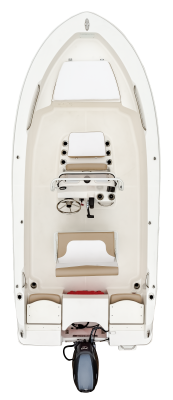 Overhead view of the  Robalo R160 