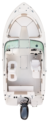 Overhead view of the  Robalo R227 