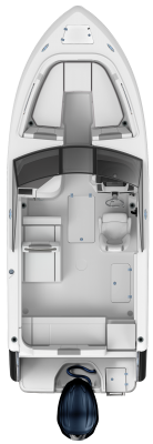Overhead view of the  Robalo R237 