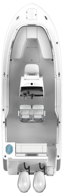 Overhead view of the  Robalo 252 Explorer  