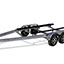 Aluminum Tandem Axle Trailer with Aluminum Wheels and Side Guides