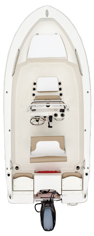 Overhead view of the  Robalo R160 