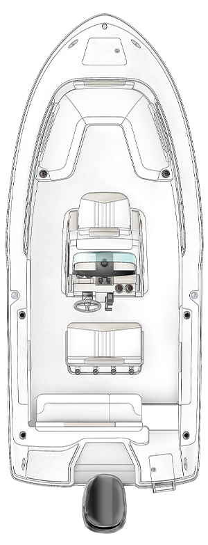 Overhead view of the  Robalo 202 Explorer  