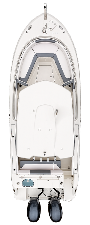 Overhead view of the  Robalo R242 